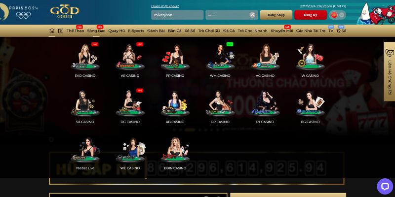 Cá cược Live Casino đỉnh cao